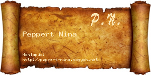 Peppert Nina névjegykártya